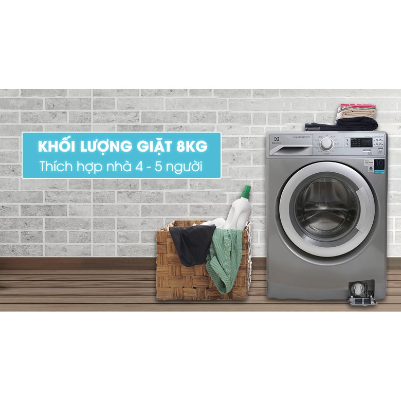 Máy giặt Electrolux Inverter 8 kg EWF12853S (Hàng bỏ mẫu)