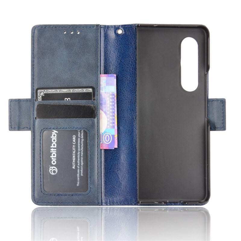 Bao Da Điện Thoại Dạng Ví Nắp Lật Hít Nam Châm Có Ngăn Đựng Thẻ Và Khung Hình Cho Samsung Galaxy Z Fold4 Fold3 5G Z Fold 4