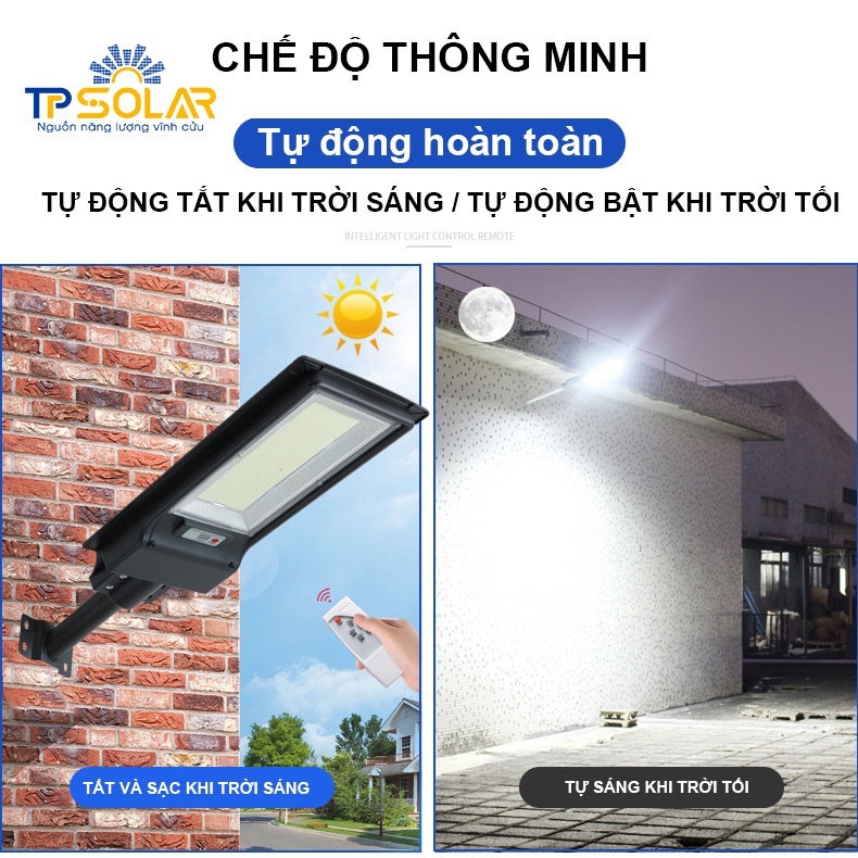 Đèn Đường Liền Thể Năng Lượng Mặt Trời TPSolar TP-D200 Công Suất 200W Cảm Biến Chuyển Động