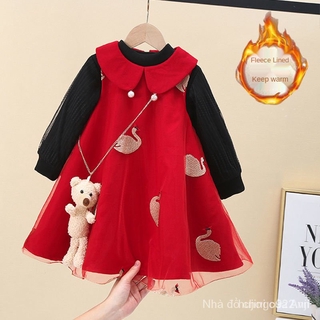 Pretty Girl With Short Sleeve Princess Dress For Baby Girl