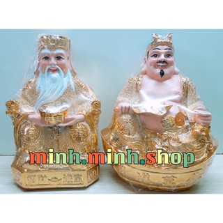 Thần Tài Ông Địa kim sa 10inch + Khuyến mãi bộ giấy cúng