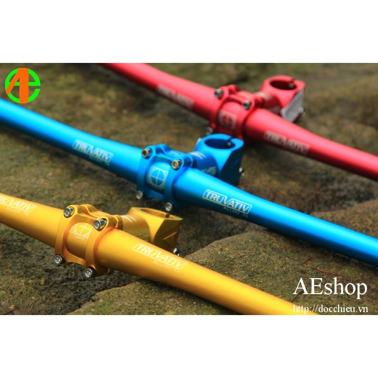 bộ ghi đông cọc yên tay lái xe đạp địa hình xe đạp leo núi thẳng Truvativ