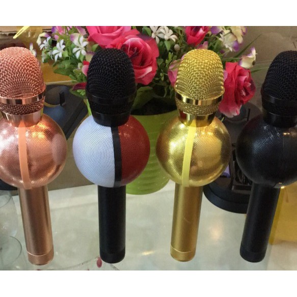Micro Karaoke Kèm Loa Bluetooth S350 S350 Míc hát micro karaoke Loa kèm micro 3 trong 1 kết nối Bl