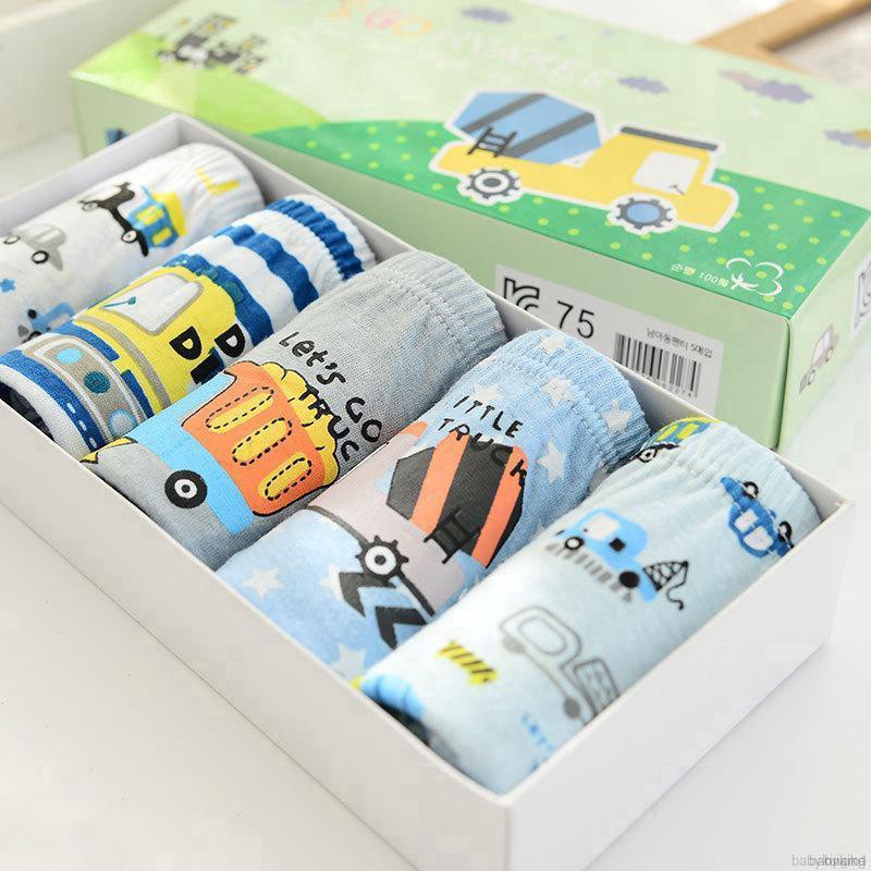 ruiaike  5Pcs/pack Toddler Children Boys Cotton Breathable Soft Boxer Panties Cartoon Underpants Underwear