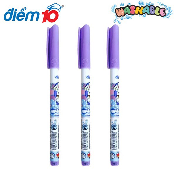 ( 1 Hộp 10 Cây ) Bút Lông Kim Bút Dạ Kim Rửa Được FL08/DO Ngòi 0.5mm Thiên Long Camshop