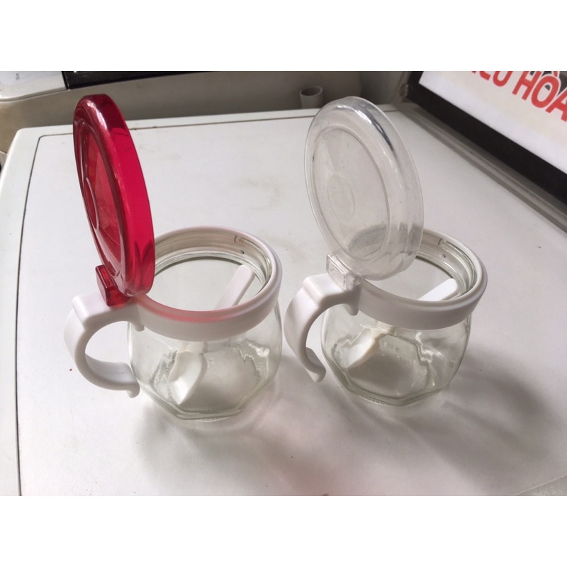 Hũ đựng gia vị thuỷ tinh nắp nhựa