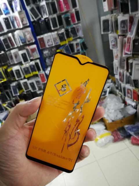 Cường lực 6D Oppo A7 FREESHIP Từ 50k Full màn Full keo Ôm màn 2.5D cao cấp ( tặng keo mép giấy lấy bụi )