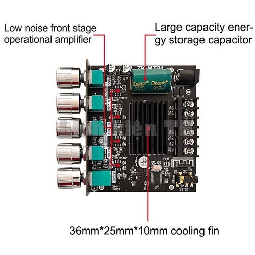 Mạch khuếch đại Bluetooth 2.1 ZK-MT21 50Wx2+100W