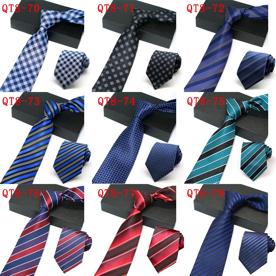 Cà Vạt 8CM Họa Tiết Sọc Caro Thời Trang Lịch Lãm Cho Nam
