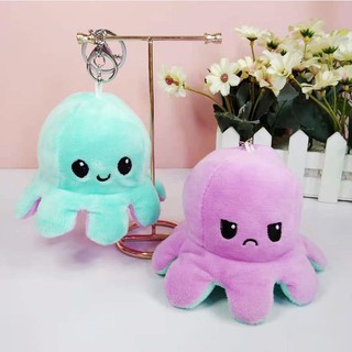 Móc khoá bạch tuộc cảm xúc nhồi bông 2 mặt khác nhau