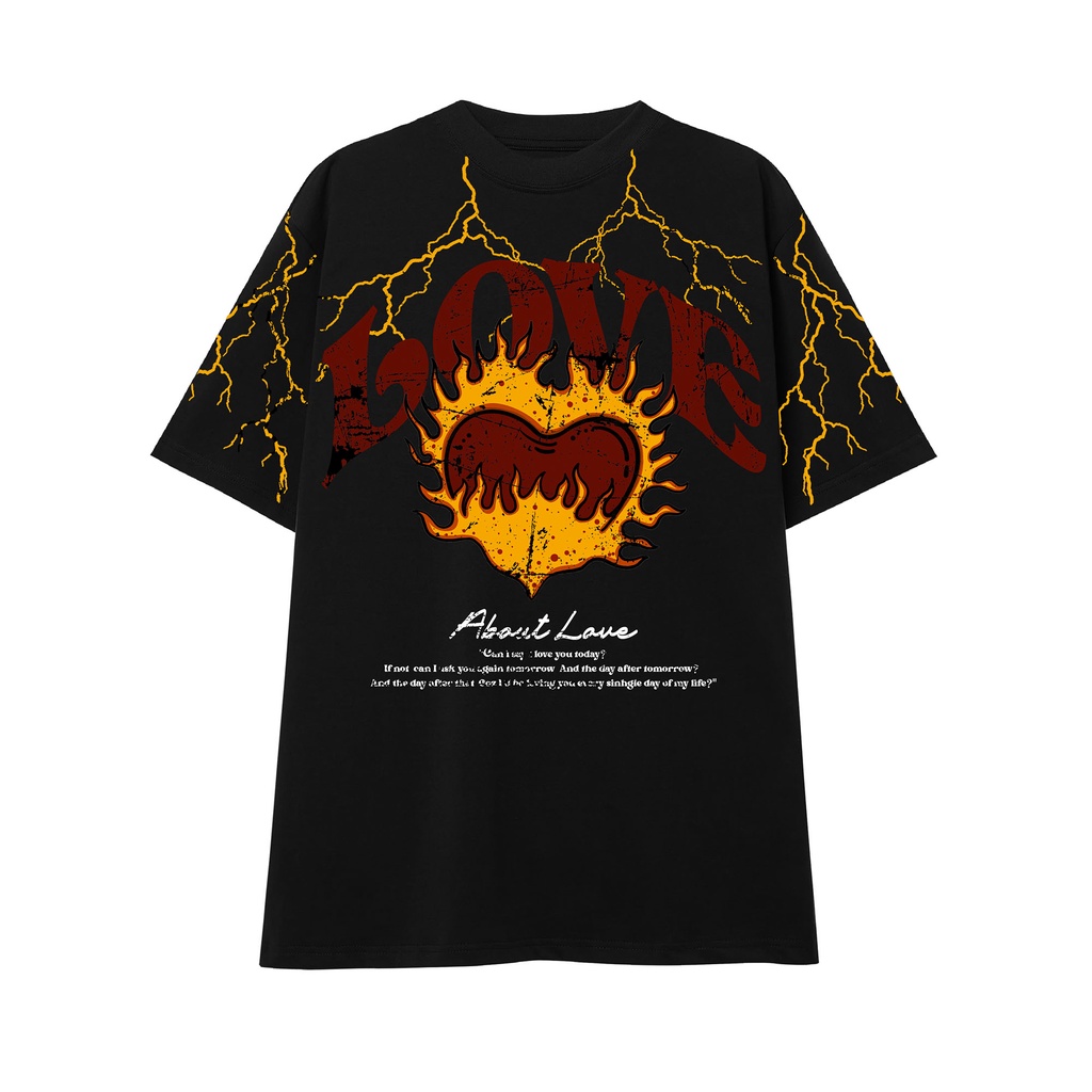Áo thun Unisex About Love - Đen