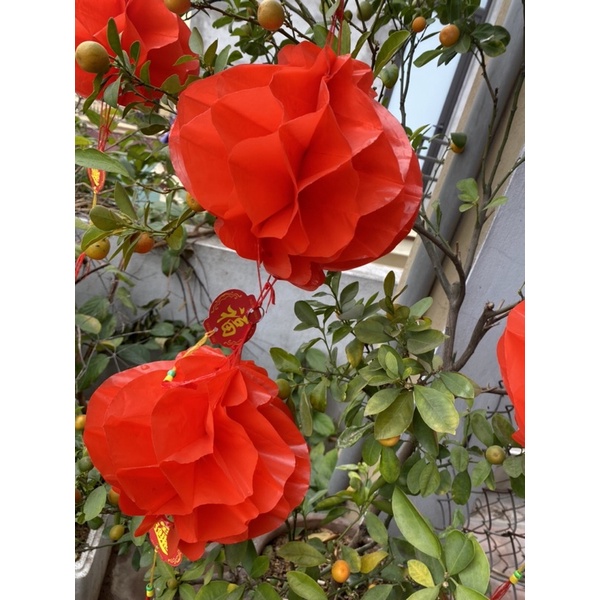 Lồng đèn mini nilong treo trang trí tết, lễ hội, chịu nắng mưa , treo cây xanh ngoài trời cực đẹp