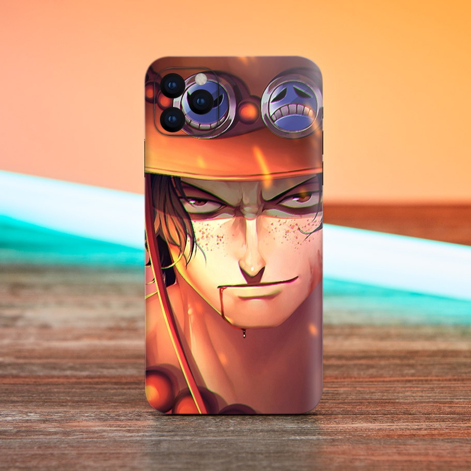Miếng Dán Skin Điện Thoại In Hình Portgas D Ace One Piece Cho Iphone 7/ 8/ X/ XS/ 11/ 11 Pro Max Và Các Dòng Máy Android