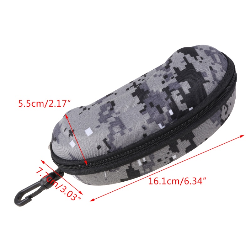 Youyo Hộp Đựng Mắt Kính Họa Tiết Rằn Ri Có Khóa Kéo Nhỏ Gọn