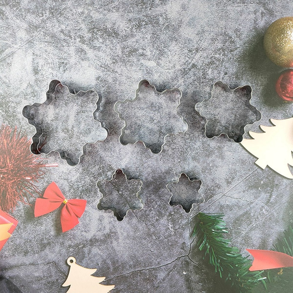 Set 5 khuôn làm bánh quy hình ông già Noel/người tuyết/ông già noel DIY VANES1