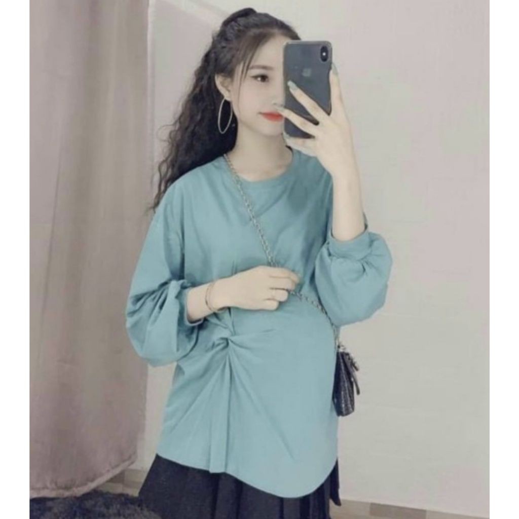 Áo bầu thời trang thiết kế dài tay M199 chất cotton cao cấp freesize từ 45 đến 70kg