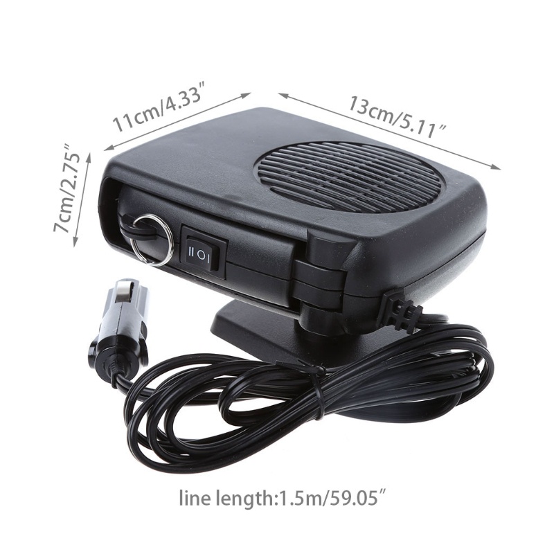 Quạt Sưởi Ấm Bằng Gốm 2 Trong 1 Cho Xe Hơi DC