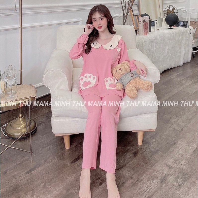 Bộ Bầu coton cao cấp hàng loại 1Hàng có khoá cho con timặc được bầu và sau sinh freesize 45-68kg