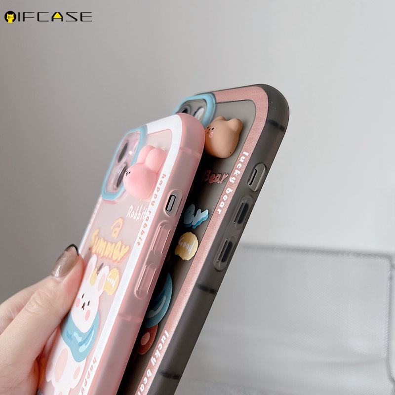 Ốp Điện Thoại Mềm Trong Suốt Chống Sốc In Hình Thú Hoạt Hình Dễ Thương Cho iPhone 13 12 11 Pro Max XS Max XR X 7 8 Plus