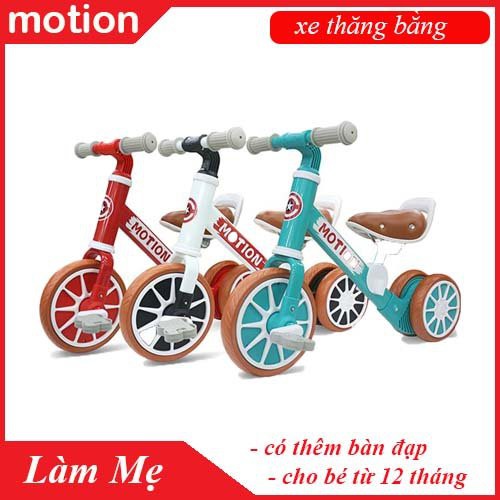 Xe chòi chân Motion 3 bánh, xe thăng bằng khung kim loại chắc chắn tăng khả năng vận động