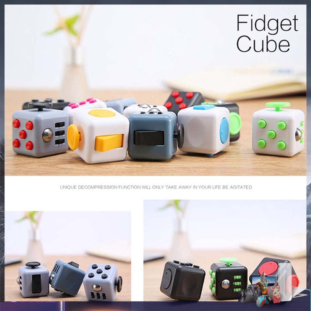 Fidget Anxiety Cube for ADHD, Mini Dice Stress Relief Toy, Finger Sensory