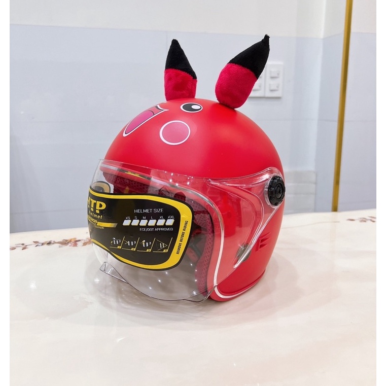 Mũ Bảo Hiểm Trùm Đầu 3/4 Napoli Trẻ Em Có Kính