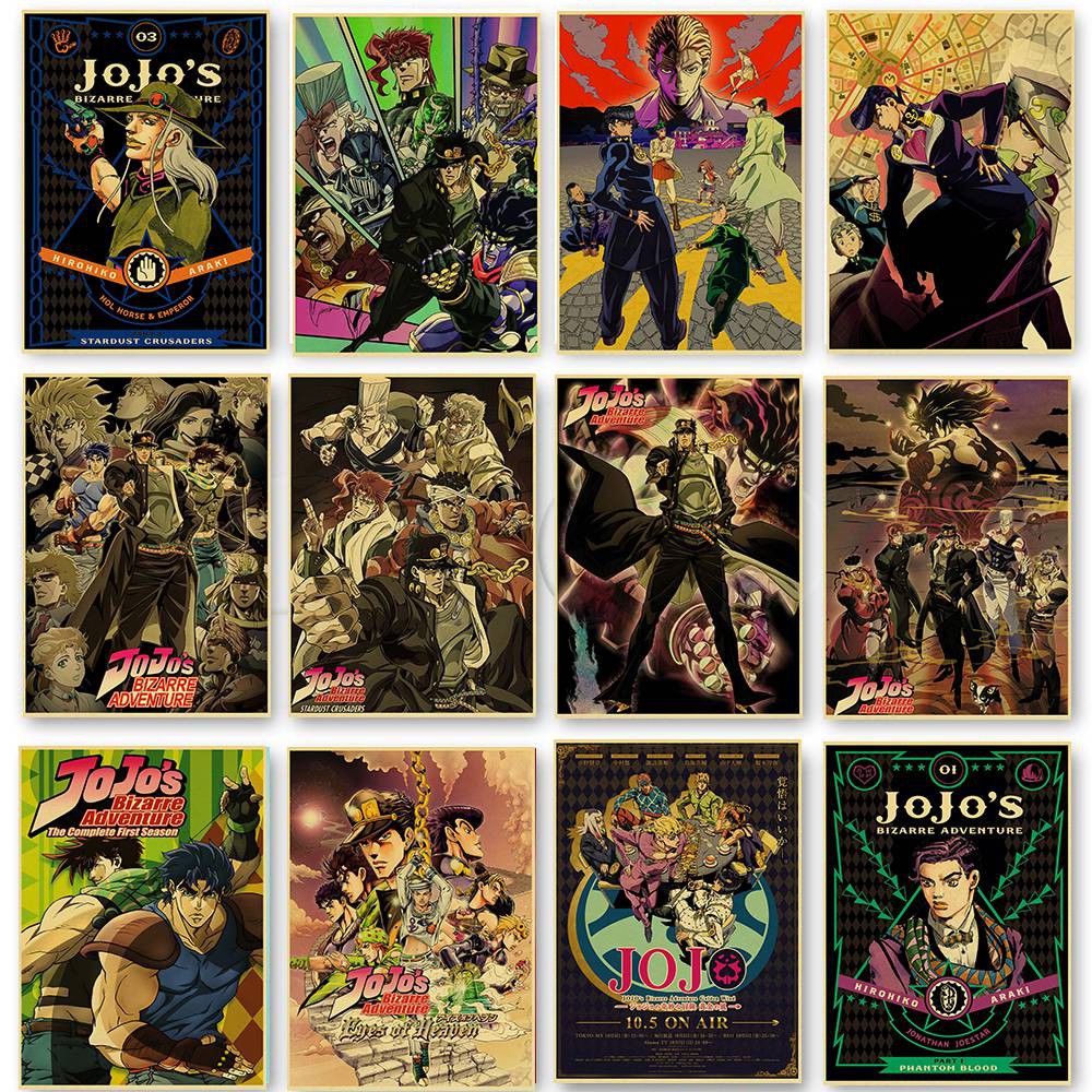 Tranh Vải Cuốn Treo Tường Họa Tiết Hoạt Hình Jojo 's Bizarre Adventure