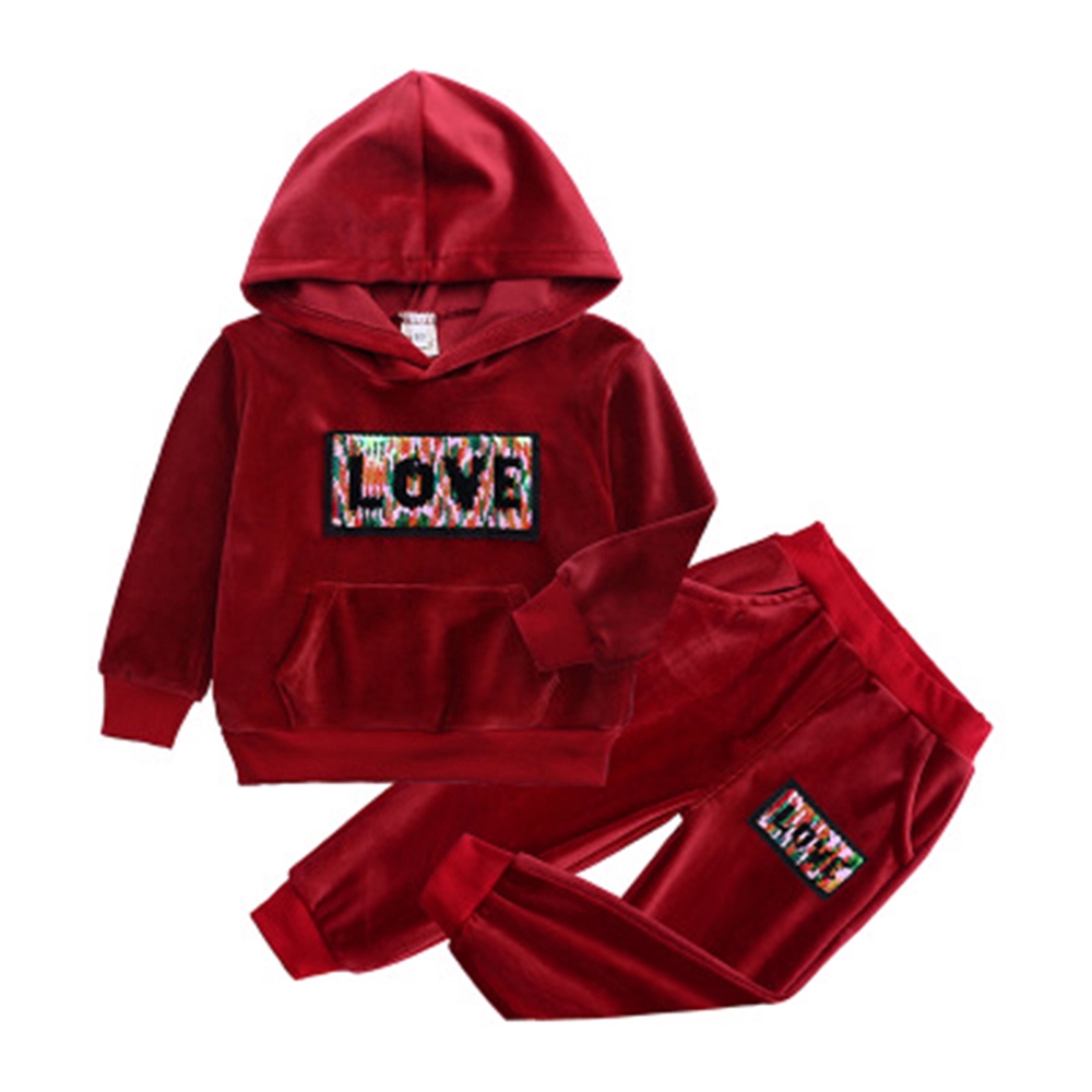 Set Áo Hoodies Có Nón Dài Tay + Quần Dài Thời Trang Cho Bé