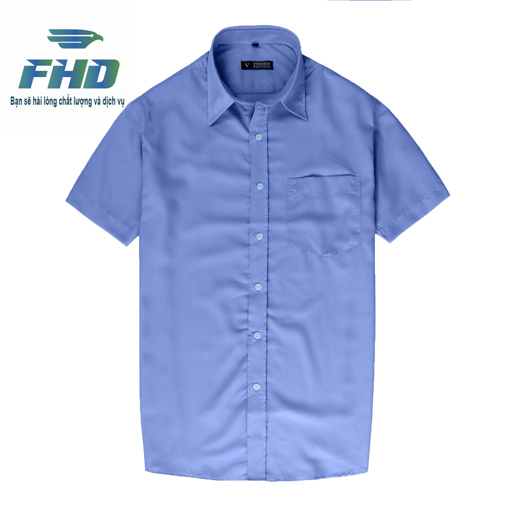 Áo sơ mi nam ngắn tay chất vải mềm mịn màu sắc nhã nhặn form rộng FHDA017