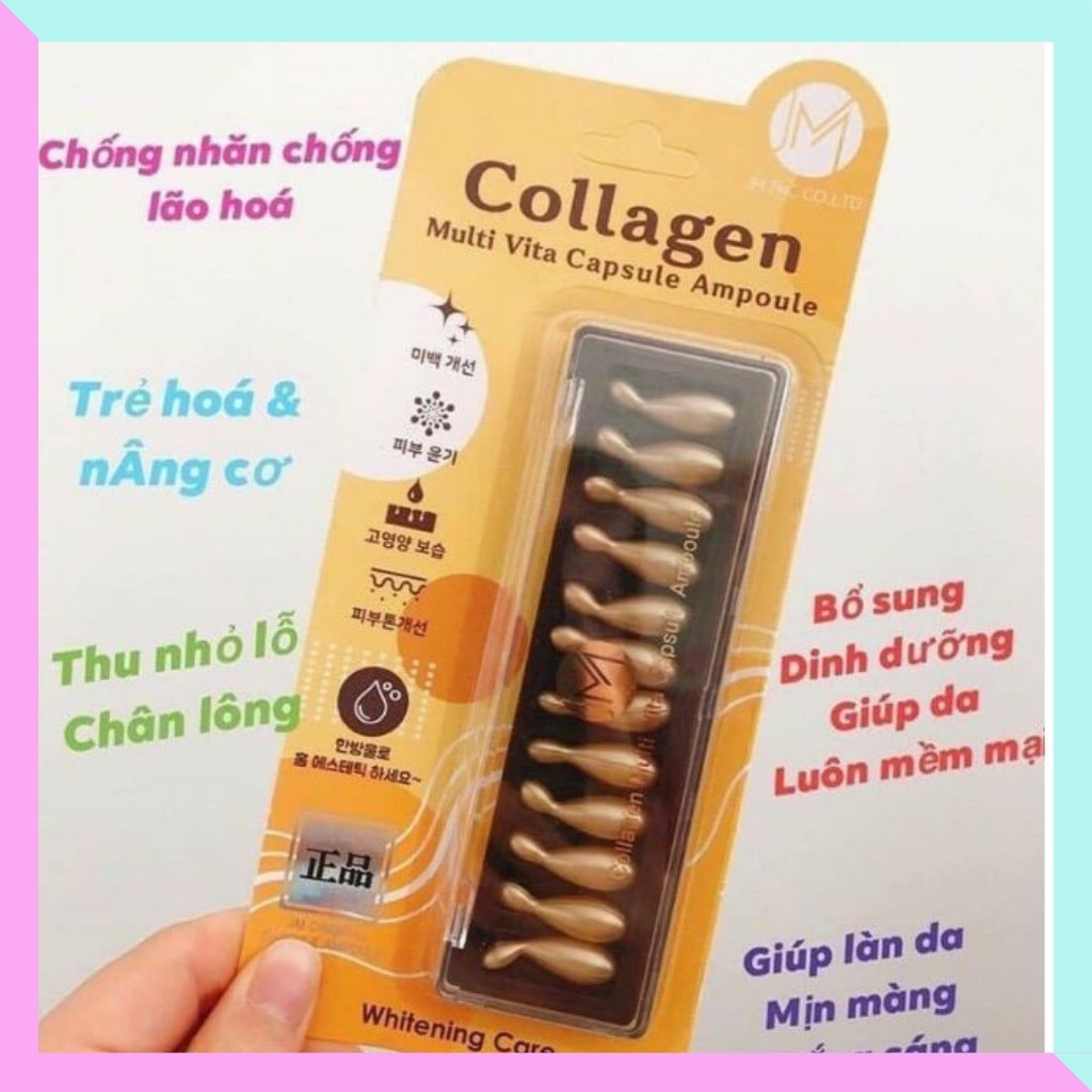 Viên collagen tươi vỉ 12 viên trẻ hóa phục hồi tái tạo da