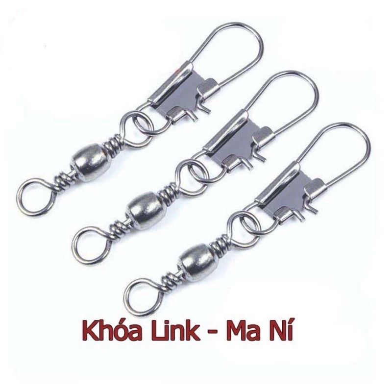 Khóa link chống xoắn - Khóa link chịu tải - Khóa link câu cá - Ma ní