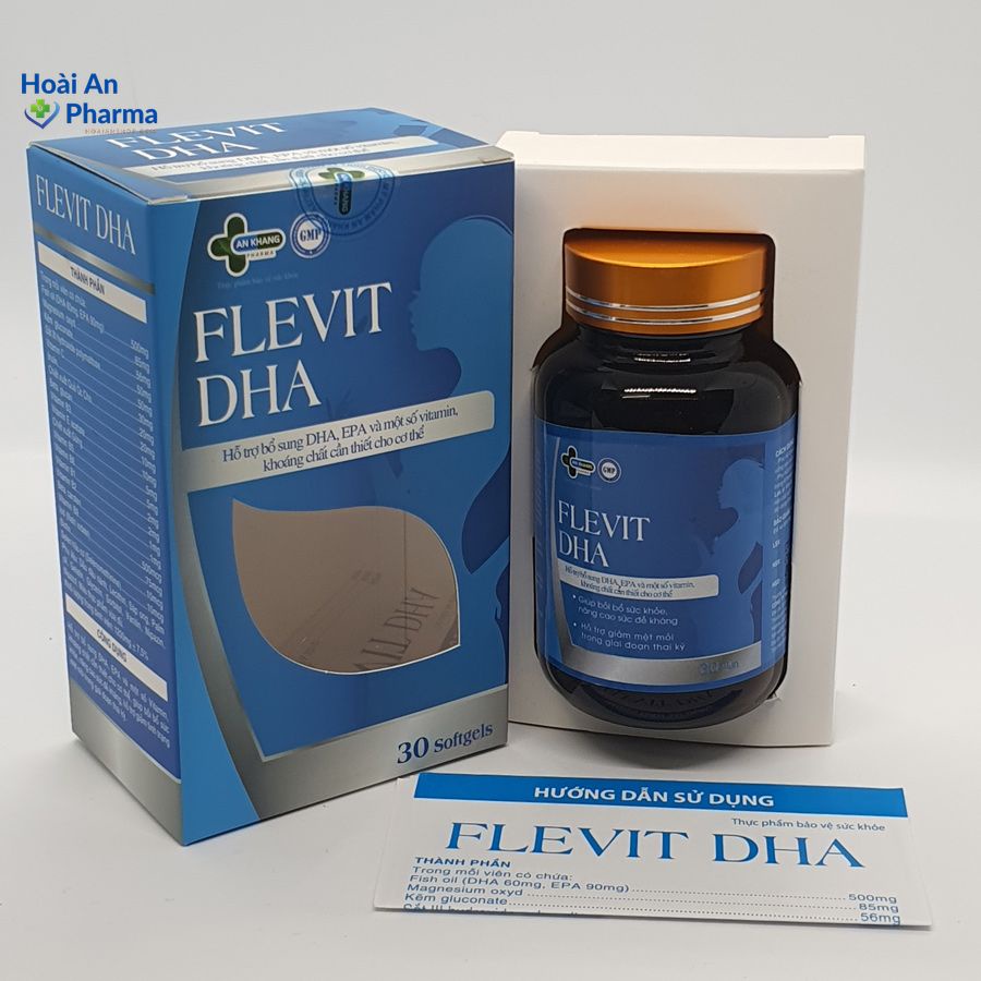 Vitamin tổng hợp Flevit DHA, bổ sung DHA, EPA, Vitamin cho bà bầu