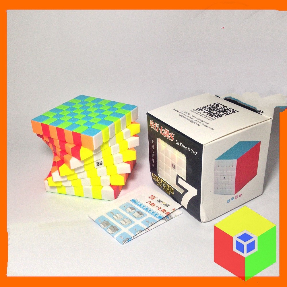 Rubik 7x7 không viền hàng cao cấp có hộp đựng và quyển sách hướng dẫn cực trơn dành cho thi đấu