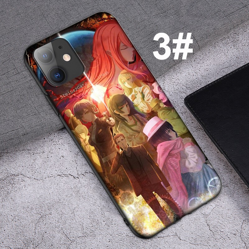 Ốp lưng hình Steins;Gate Anime cho iPhone XR X Xs Max 7 8 6s 6 Plus 7+ 8+ 5 5s SE 2020