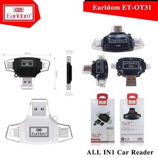 Đầu đọc thẻ 4 trong 1 ( ,Type-C,Android,USB) cho thẻ MicroSD và SD Earldom ET-OT31