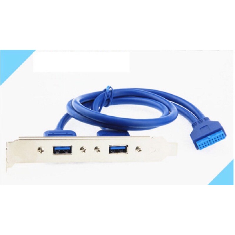 Cáp USB 3.0 ra 2 cổng dài 50cm 20 Pin cắm trong main