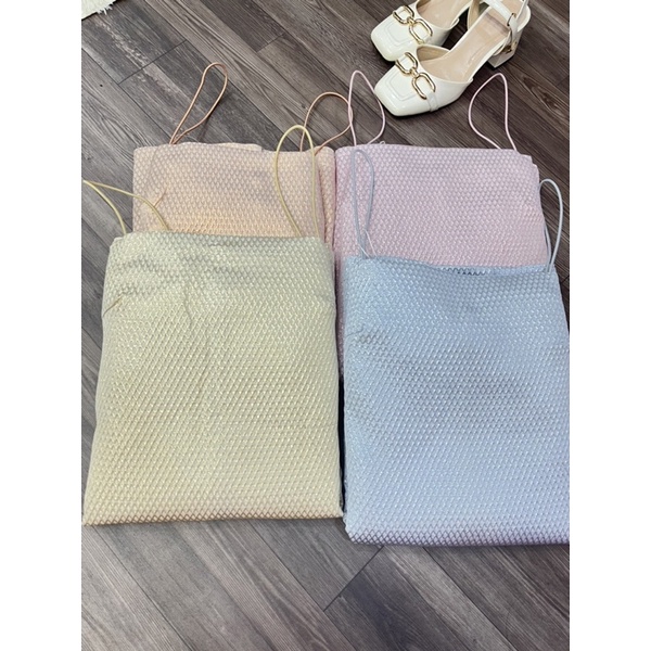 Đầm Suông 2 Dây Nơ Sau 4m
