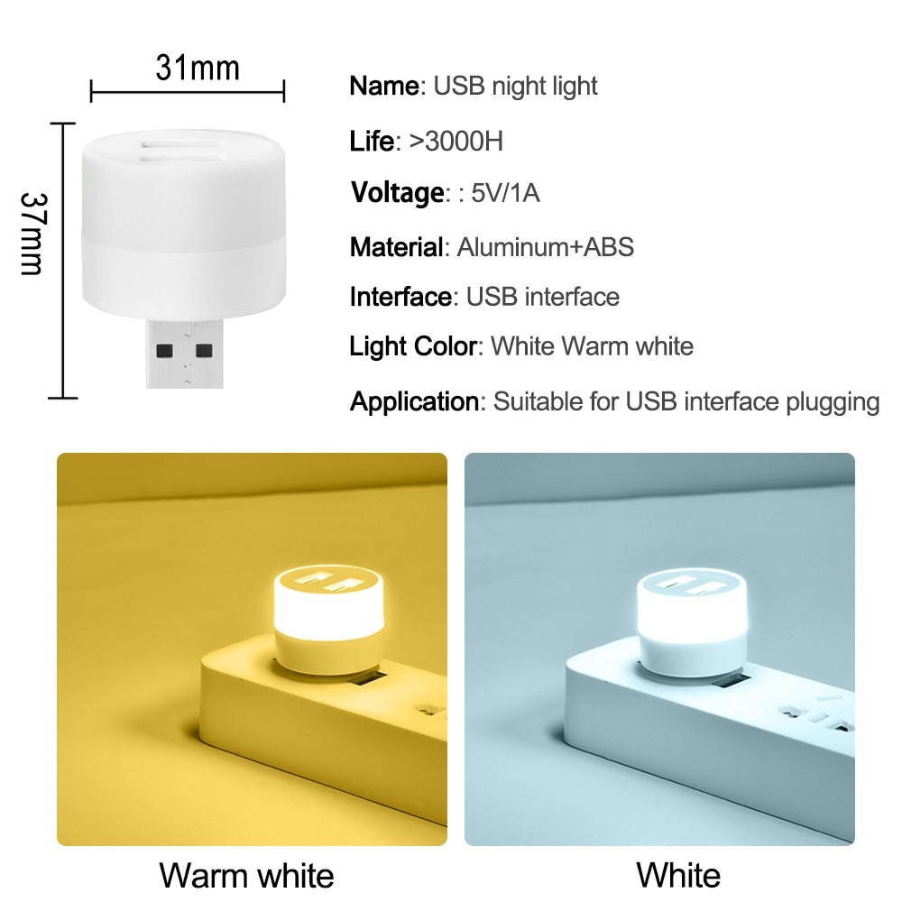 Đèn FONKEN bóng LED nhỏ bảo vệ mắt có cổng USB sạc chất lượng cao