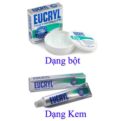 Kem và Bột Đánh Răng Làm Trắng Răng Eucryl