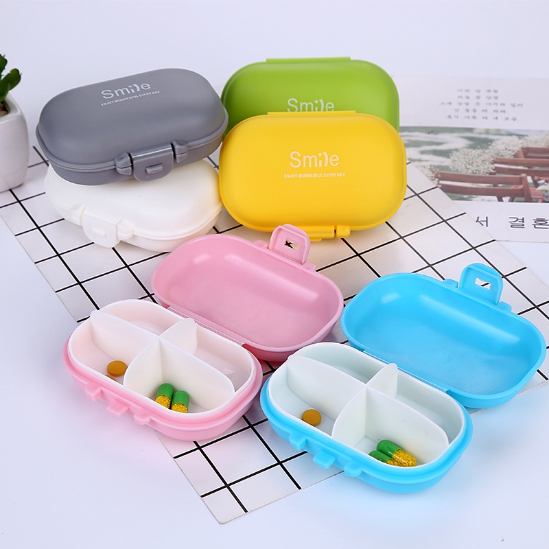 1 Hộp Nhựa Đựng Thuốc 4 Ngăn Hình Bánh Macaron Chống Thấm Nước