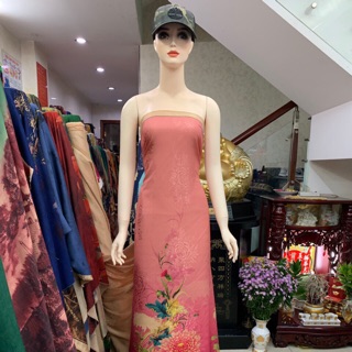 Vải Lụa vân gỗ hoa hồng
