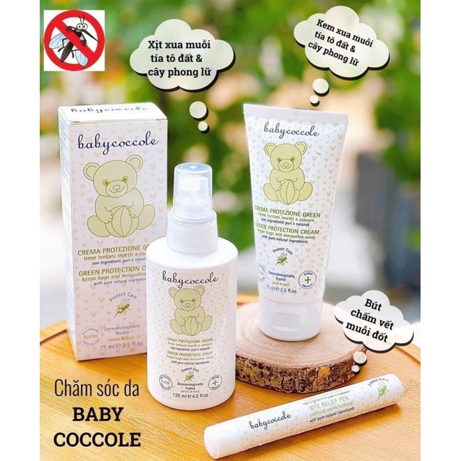 Kem / Xịt / thanh lăn xua muỗi Babycoccole 0M+ chống muỗi đốt cho bé và cả gia đình