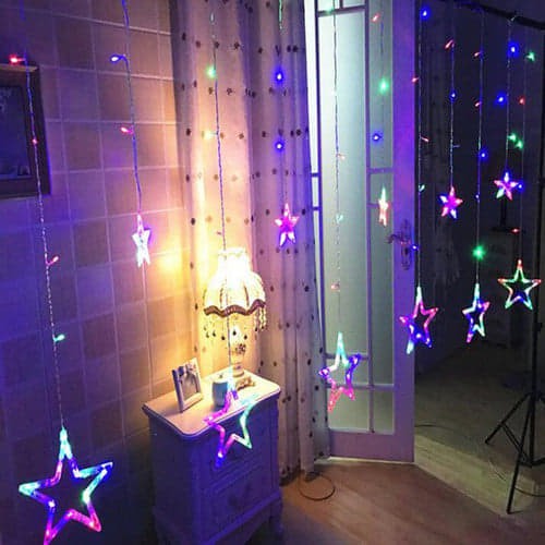 Đèn Led Hình Sao 7 màu, Rèm Nháy Decor Trang Trí Hình Sao Phòng Ngủ, Nhiều Màu, Siêu Đẹp, Siêu Lung Linh