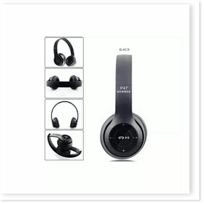Tai nghe chụp tai cao cấp có khe thẻ nhớ - Bluetooth- FM P47