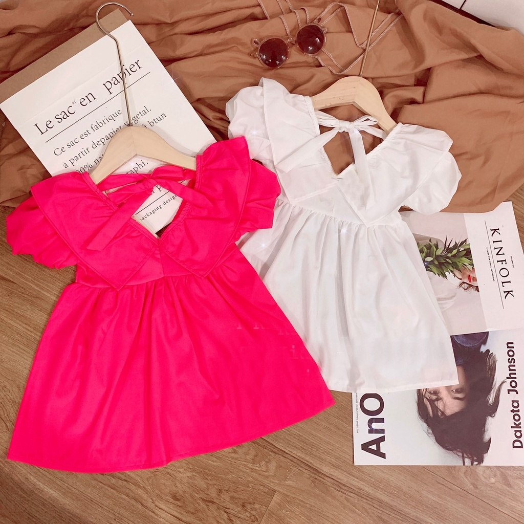 Váy cổ tim bèo hottrend cho bé AM956 TTR220