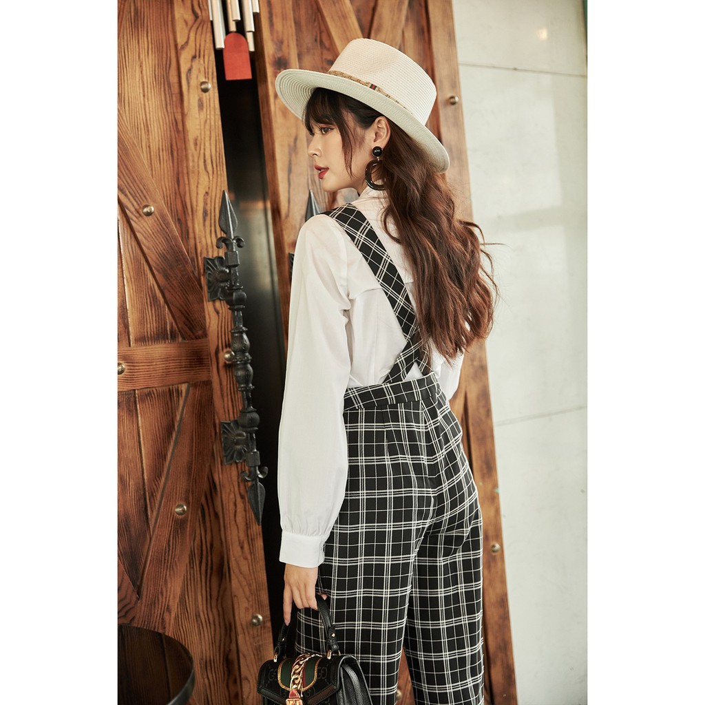 Yếm váy kẻ đai sườn - 20Again - YVA0759 | BigBuy360 - bigbuy360.vn