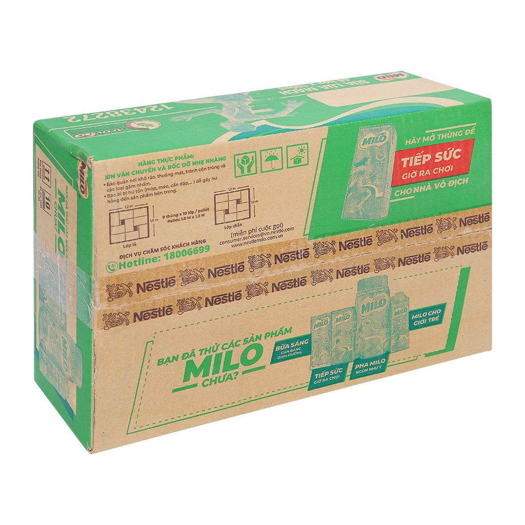 Thùng 48 hộp thức uống lúa mạch Milo Active Go 115ml