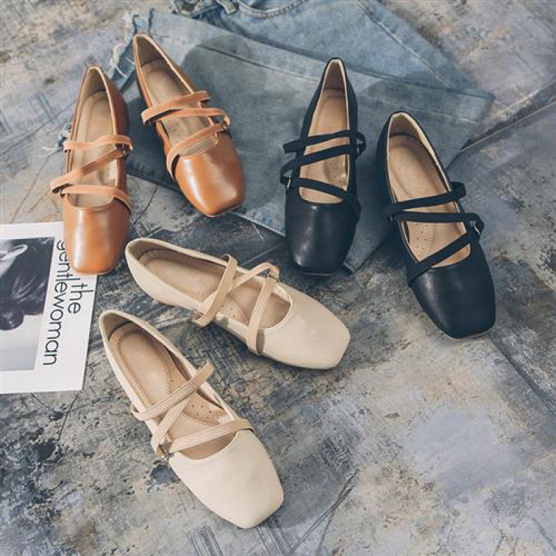 Giày Búp Bê Da Vintage Thời Trang Mùa Thu 2020 Cho Nữ | BigBuy360 - bigbuy360.vn