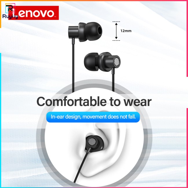 [RUY]  Wired Headset Lenovo Thinkplus  Tw13  3.5mm Stereo  Bass  Earphone    Headset For Lenovo Z5 Z6 K5 K5s Pro Zuk Z2 Xiaomi Samsung Huawei