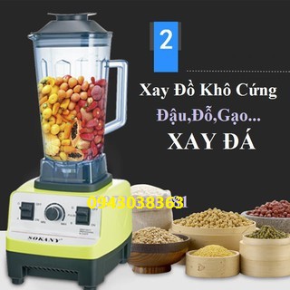 MÁY XAY CÔNG NGHIỆP SOKANY SK-444 - 4500W Siêu Bền - 7 Chế Độ - Xay Sinh tố, Đá, Thịt, Cá, Rau, Củ, Hạt Ngũ Cốc